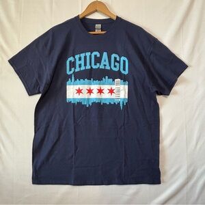 Men’s Blue CHICAGO Short Sleeve T-shirt NWOT Size XL